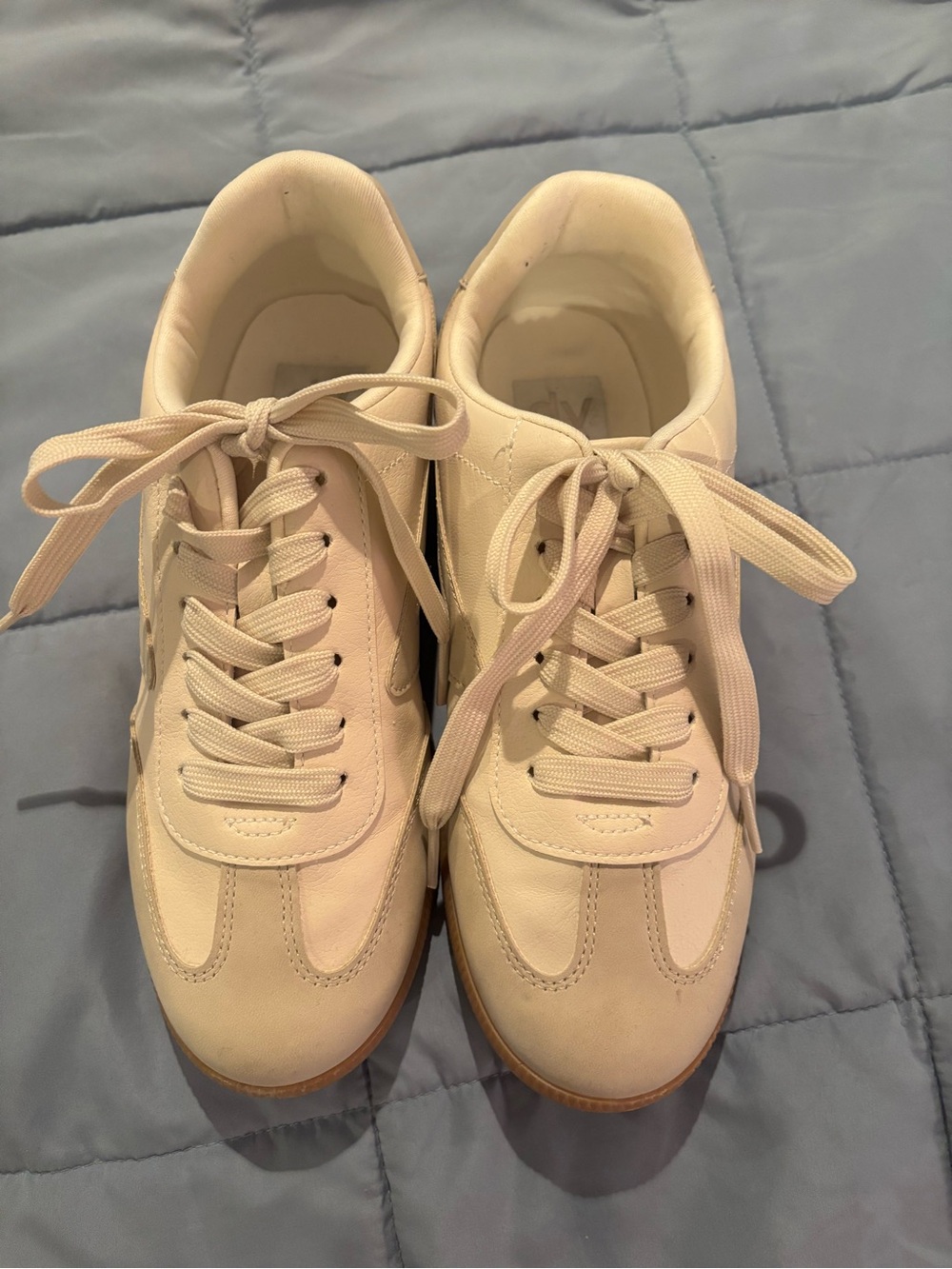 Dolce Vita Off-White Lace-Up Sneakers